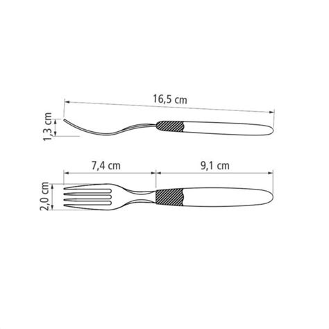 Garfo De Sobremesa Tramontina Ipanema L Mina Em A O Inox E Cabo De