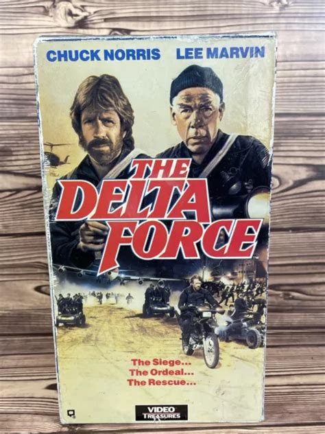 THE DELTA FORCE VHS 1986 Chuck Norris Lee Marvin Video Treasures 3