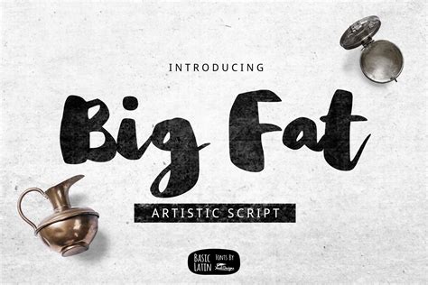 Big Fat Brush Font Script Fonts Creative Market