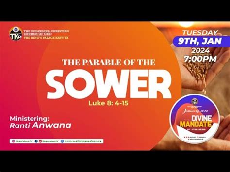 RCCG TKP Tuesday Bible Study 01 09 2024 THE PARABLE OF THE SOWER