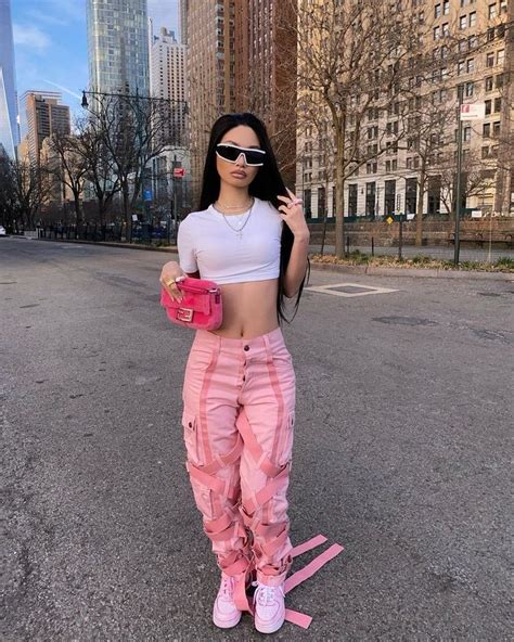 Instagram Influencer Jenny Lin Posing For Insta Photo On The Street In New York City Wearing