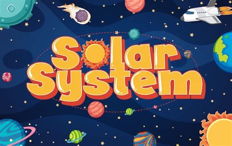 Cartel Con Muchos Planetas En El Sistema Solar Vector Premium