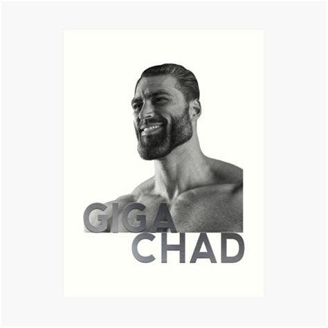 "Giga Chad " Art Print for Sale by HitTheBalances | Redbubble