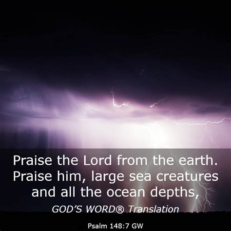 Psalm Gw Praise The Lord From The Earth Praise Him Large