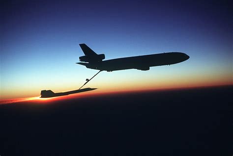 Us Air Force Sr 71 Blackbird Flies Over Beale Air Force Base