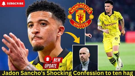 📛scandal🚨jadon Sancho Sends Harsh Message To Utd Manager Ahead Of Champions League Glory Youtube