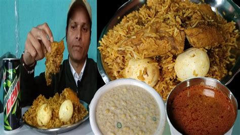 Chicken Biryani Eggs Curd Raita Extra Gravy Eating Chickenbiryani