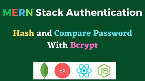 Hash And Compare Password With Bcrypt MERN Stack Authentication YouTube