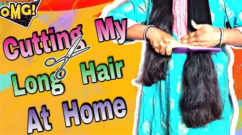 How I Cut My Long Hair At Home In 1minute Step By Step My Hair