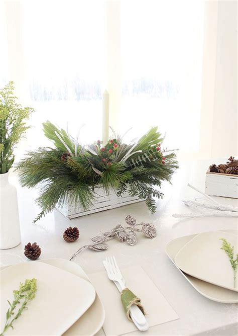 How I Holiday Easy Christmas Greenery Centerpieces Holiday