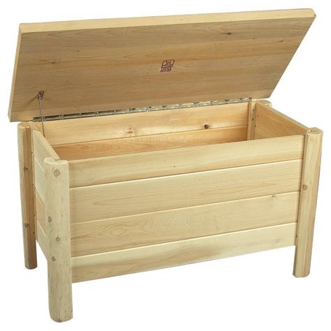 Rustic Natural Cedar Furniture 37 In Outdoor Indoor 30 Gallon Storage