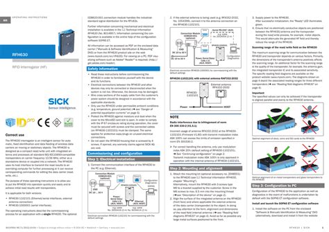 Sick RFH User Manual Manualzz