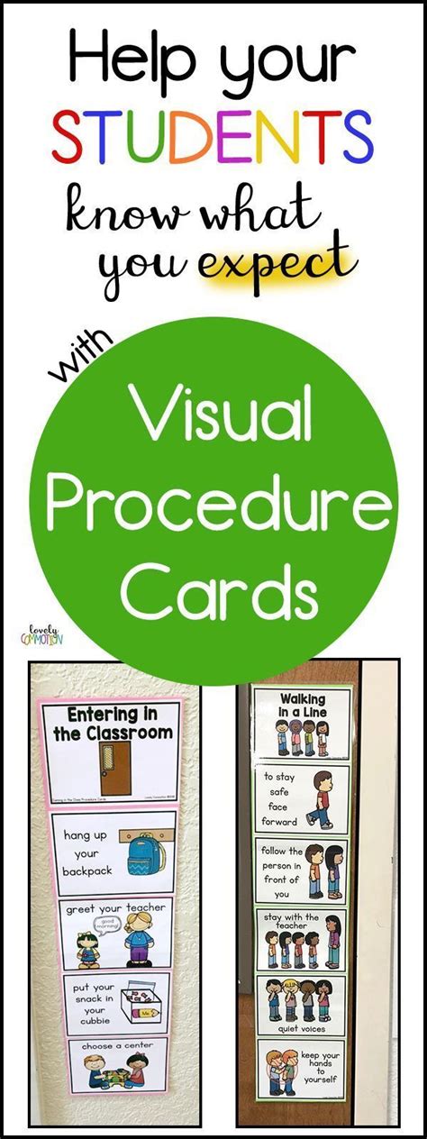 Procedure And Routine Cards For Preschool Pre K And Kindergarten Classroom Schedule Classroom