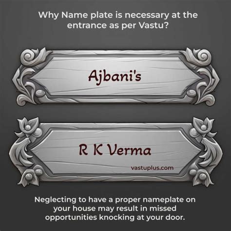 Best Vastu Tips For Home Name Plates And Auspicious Names