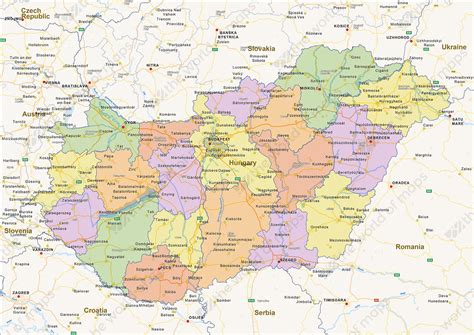 Political Map Of Hungary Cities And Towns Map Images