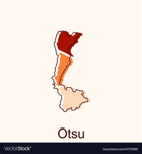 Otsu high detailed map japan map world map Vector Image