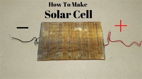 How To Make Solar Cell At Home How To Make Solar Cell With Gold Wire Free Energy Solar Cell