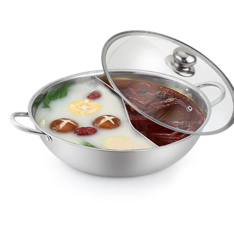 Factory Induction Cooker Restaurant Soup Pot Metal Stainless Steel Chinese Cooking Hot Pots With