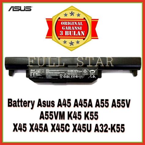 Jual Baterai Original Laptop Asus X45c X45u X45a X45 A45a A55 A55v A32