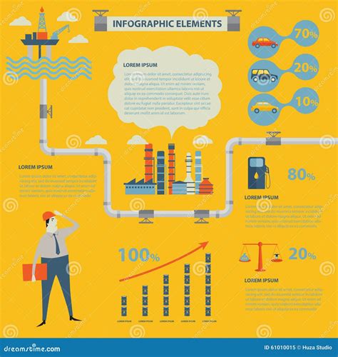 Petroleum Elements Cartoon Vector 56634809