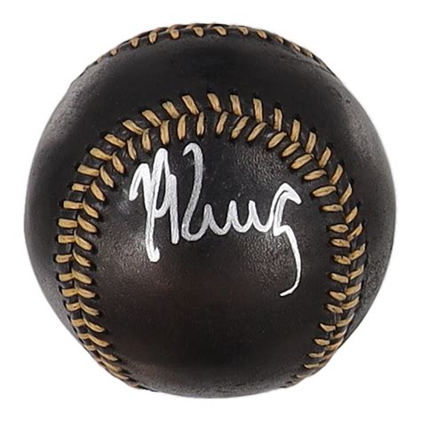 Yasiel Puig Signed Oml Black Leather Baseball Jsa Pristine Auction