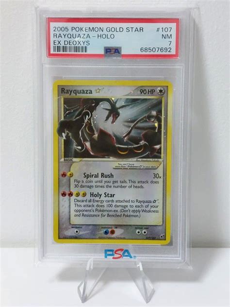 PSA 7 Rayquaza Gold Star Ex Deoxys Hobbies Toys Toys Games On