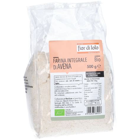 Fior Di Loto Farina Integrale Di Avena Biologica 500 G Redcare