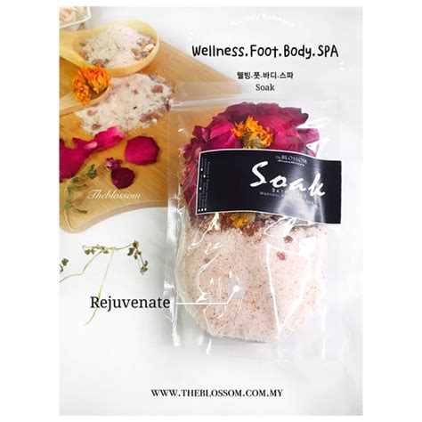 Bath Salt Spa Dried Floral Epsom Himalayan Salt Aromatherapy Gift Body