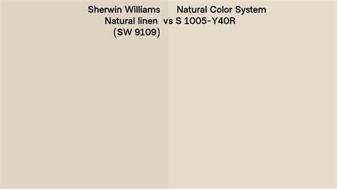 Sherwin Williams Natural Linen SW 9109 Vs Natural Color System S 1005