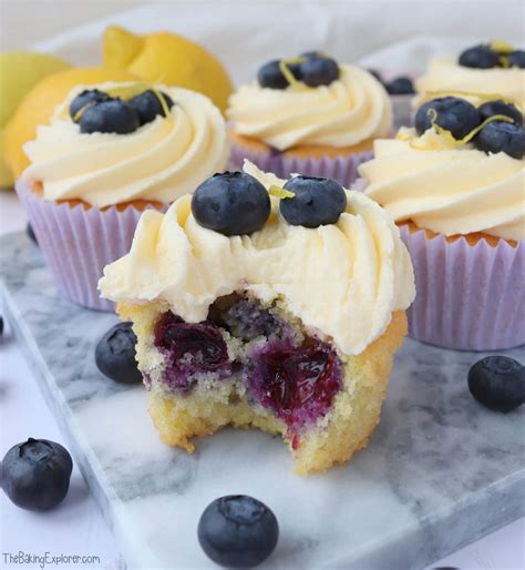 Lemon And Blueberry Cupcakes The Baking Explorer