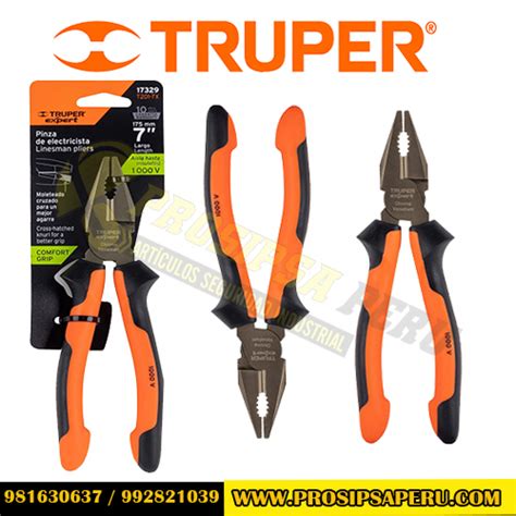 Pinza Para Electricista Mango Comfort Grip Truper Expert