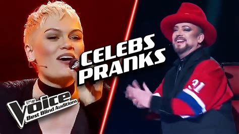 Unexpected CELEBRITY PRANKS On The Voice YouTube