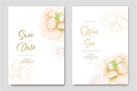 Beautiful Rose Wedding Invitation Card Graphic By Ningsihretno262 · Creative Fabrica