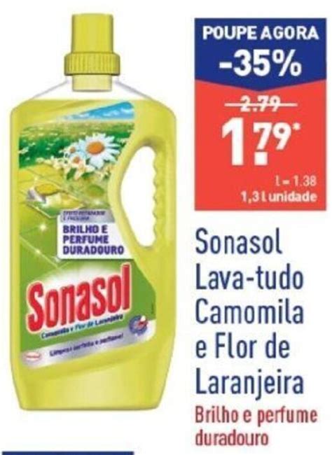 Promoção Sonasol Lava tudo Camomila e Flor de Laranjeira 1 3L em ALDI