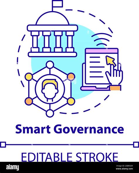 Smart Governance Concept Icon Stock Vector Image And Art Alamy