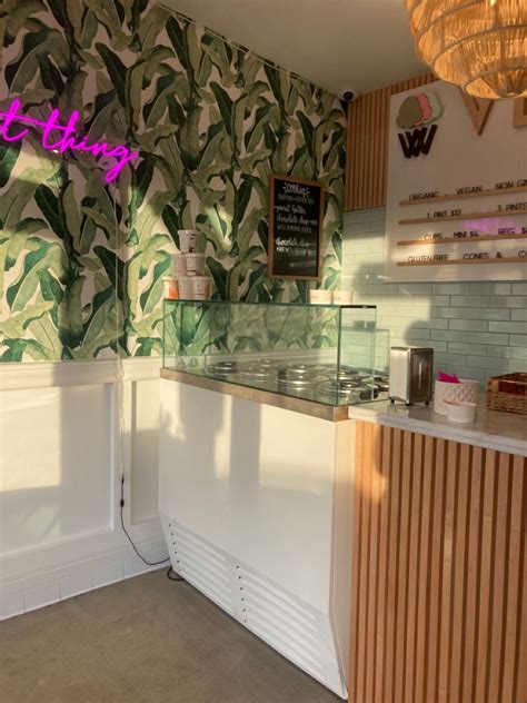 Cute Ice Cream Shop Vegan Ice Cream Shop Interior Design Green Ice