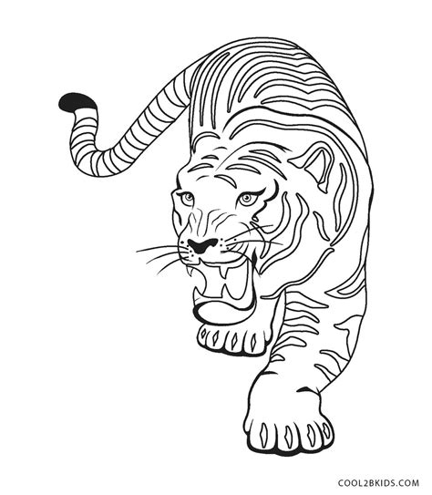 Dibujos De Tigre Para Colorear Páginas Para Imprimir Gratis