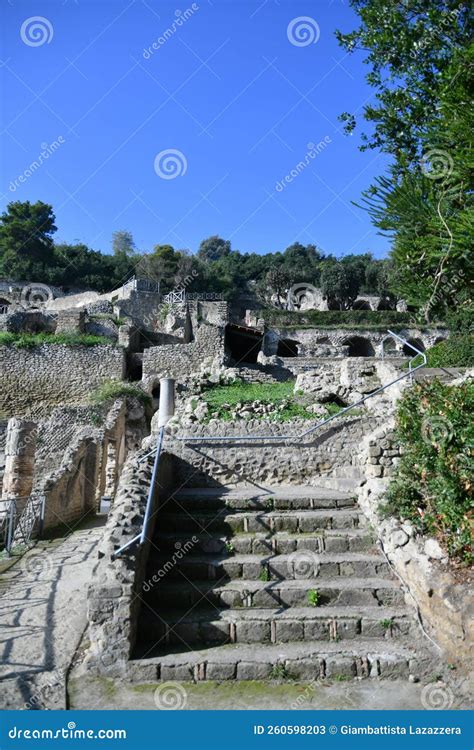 The Ancient Roman Baths of Baia, Italy. Stock Image - Image of campania ...