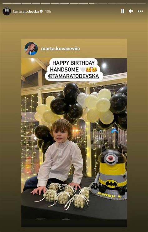 Тамара Тодевска и Мачка го прославија 4-иот роденден на синот со ...