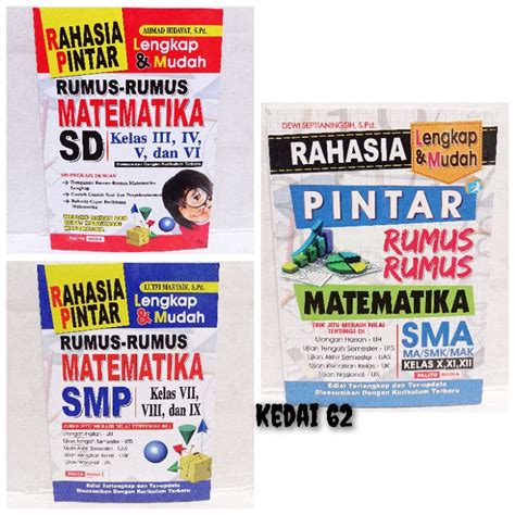 Jual Rahasia Pintar Rumus Rumus Matematika Sd Smp Sma Lengkap Dan