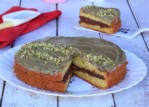 Torta Nutella E Pistacchio Ricetta Torta Veloce Con Pan Di Spagna