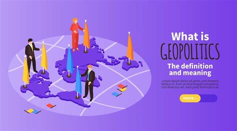 Free Vector Isometric Geopolitics Horizontal Banner With Editable