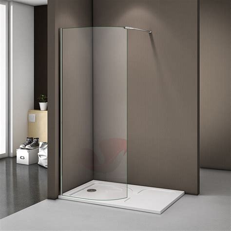 Aica 1200 X 800mm Walk In Shower Enclosure Curved Shower Screen Stone