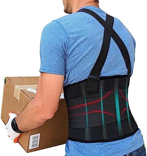 Plus Size Lower Back Brace With Suspenders Lumbar Support