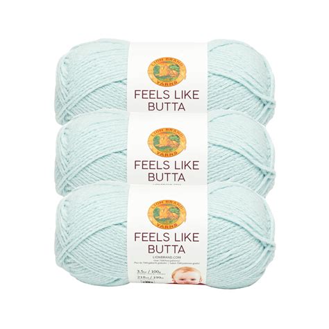 Lion Brand Yarn Feels Like Butta Ice Super Soft Baby Medium Polyester