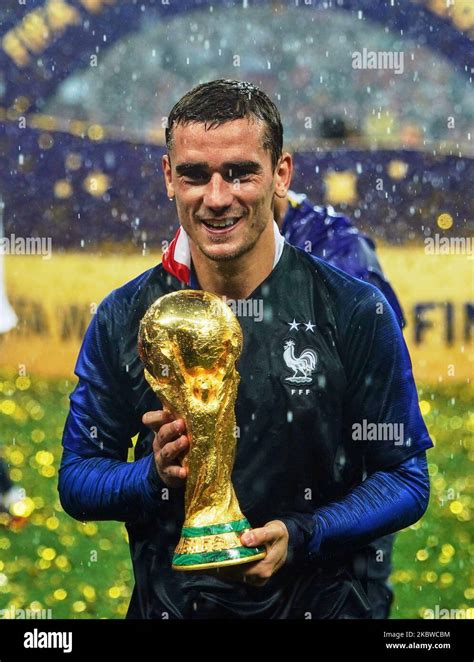 Antoine Griezmann With The World Cup Trophy The Fifa World Cup Match