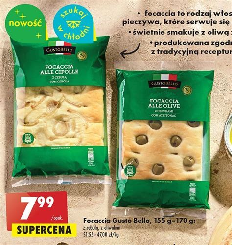 Promocja Focaccia Z Oliwkami Gustobello W Biedronka