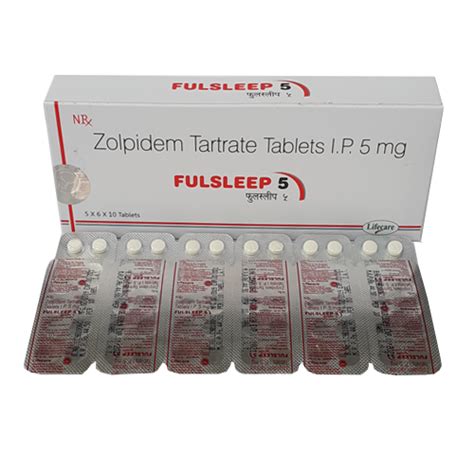 Fulsleep 5 Zolpidem Tartrate Tablets Ip 5mg Lifecare Neuro Products