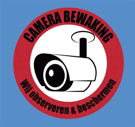 Cameratoezicht Observatie Teken Zelfklevende Sticker TenStickers