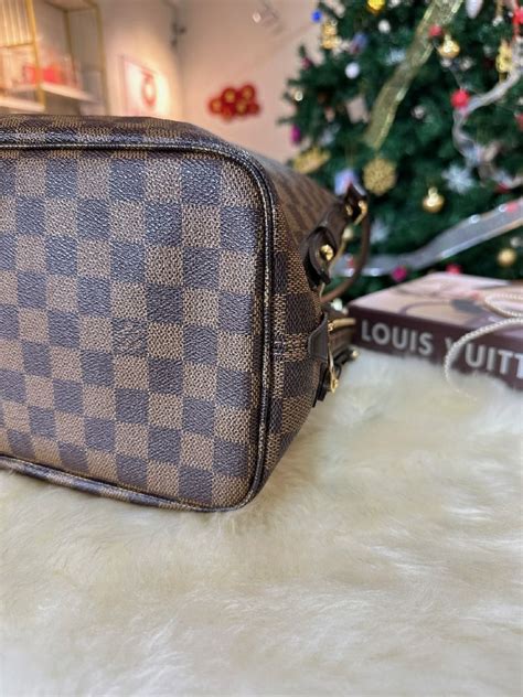 Louis Vuitton Rivington Gm Damier Ebene Cabas Brown Monogram Canvas